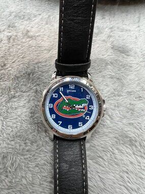 Florida Gators Watch Classic Sports Mens Black Leather Sparo NCAA Official Merch